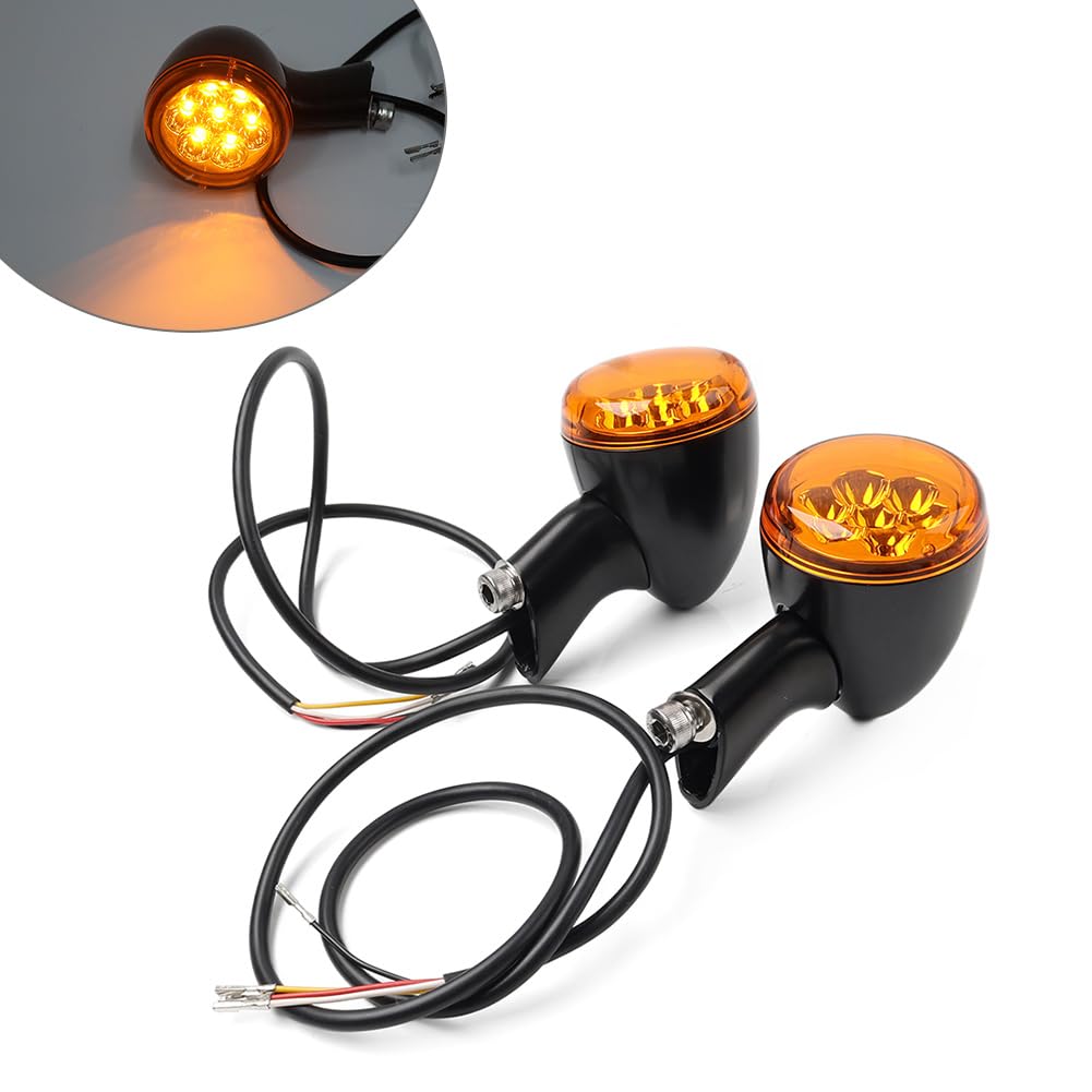 CNxinn10 4-lines Motorcycle Brake Taillights Rear LED Turn Signals LED Indicator Blinker Black Zinc Alloy housing and Amber s lens for Harley for Sportster XL 883 1200 92-23 2 PCS
