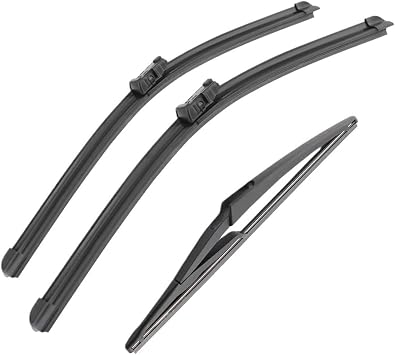 1pcs Automotive Universal J/U Hook Double Rubber Strip Wiper Blade Boneless Wiper Blade 14" 16" 18" 19" 20" 21" 22" 24" 26"26in650mm