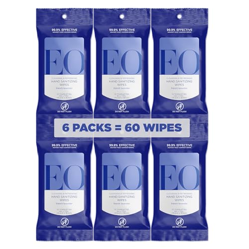 EO, Hand Sanitizer Wipe Lavender Pop Organic, 10 Count, 6 Pack