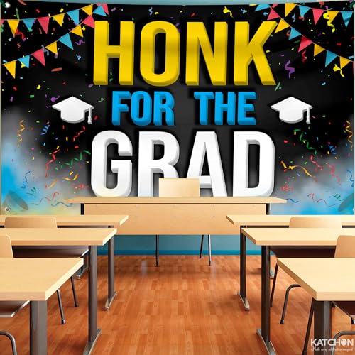 Image of KatchOn, Honk for The Grad Banner - Xtralarge, 72x44 Inch | Honk for The Graduate, Graduation Decorations 2026 | Graduation Banner for Graduation Decorations Class of 2026 Graduation Backdrop