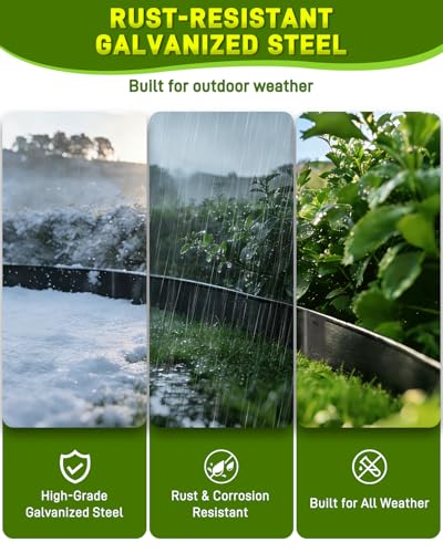 6-Pack Metal Landscape Edging 40" L x 8" H Black Galvanized Steel Edging — view 6