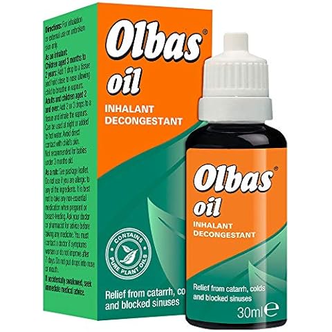 Olbas Oil 30ml - Inhalant Decongestant Oil - Relief from Catarrh, Colds & Blocked Sinuses Cover