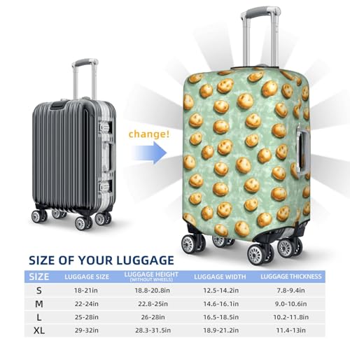 Luggage Cover Protector - Potato Print Suitcase Covers for Luggage Fit 22-24 Inch Suitcase2