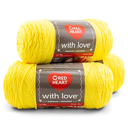 Image of Red Heart With Love Yarn, 3-Pack - Daffodil 3 Pack