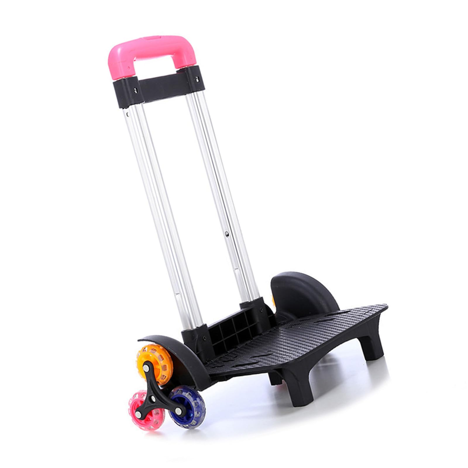 Carro plegable de 6 ruedas con asa telescópica, equipaje de viaje para mochilas escolares