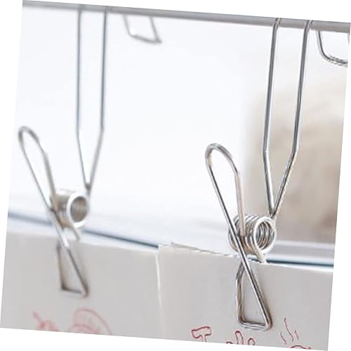 Miniatura 5 de Cabilock 12 piezas de alta resistencia para ropa Pin de lavandería Ganchos de clip de acero para ropa Estante de toalla colgante Clip de alambre