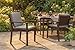 Riess Ambiente Outdoor Gartenstuhl KOPENHAGEN - stapelbarer Stuhl aus Akazie mit Honey Finish inkl. Grauer Kissen