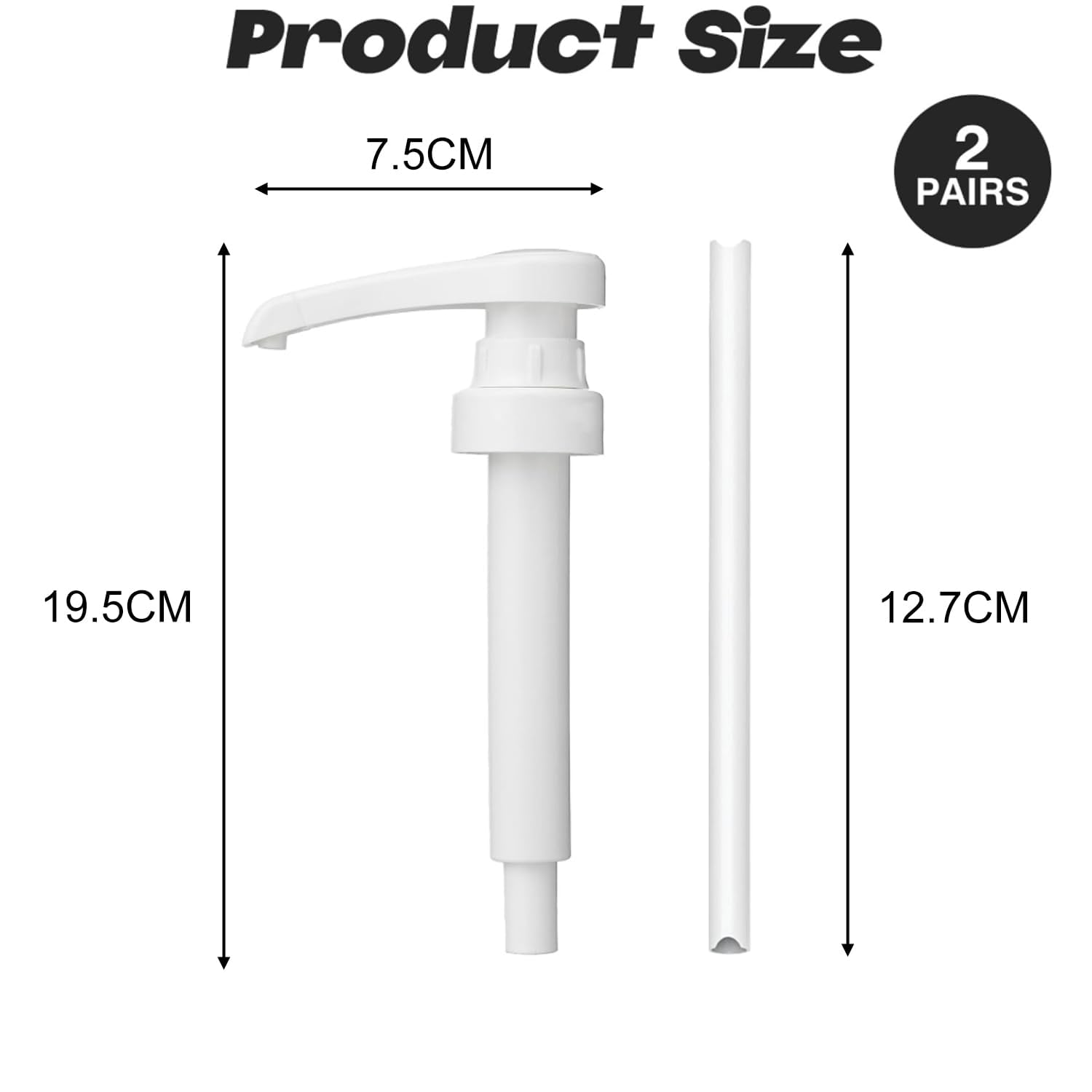 Set da 2 dosatori a pompa per sciroppi, con testina e raccordo riutilizzabili per bottiglie di vetro Monin da 700 ml (in plastica) per caffè e cucina