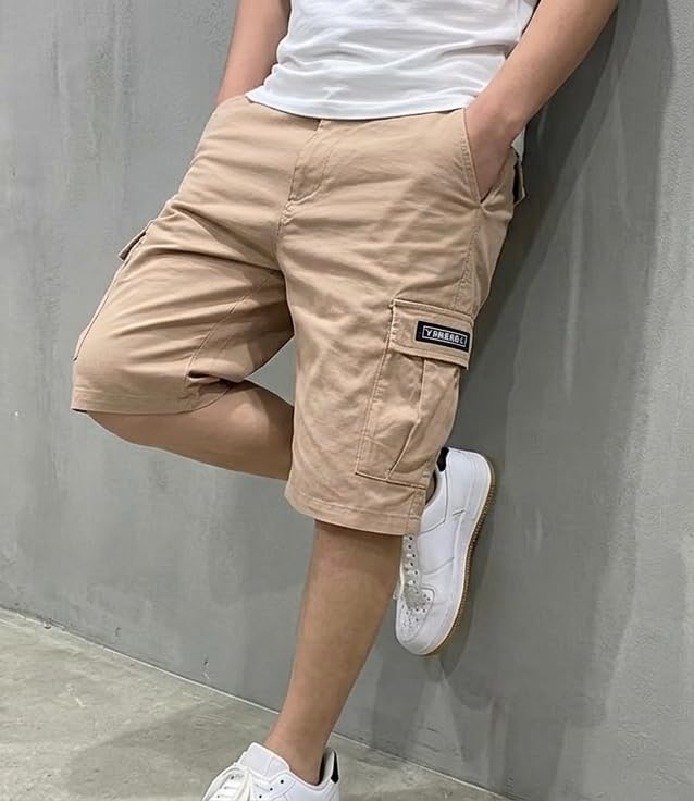 Image of Lymio Men Shorts | Men's Cargo Shorts | Regular Fit Casual Wear Short Pant for Men | Multi-Pocket Lightweight Cotton | Summer & Adventure Ready (SSM-S-05-08)