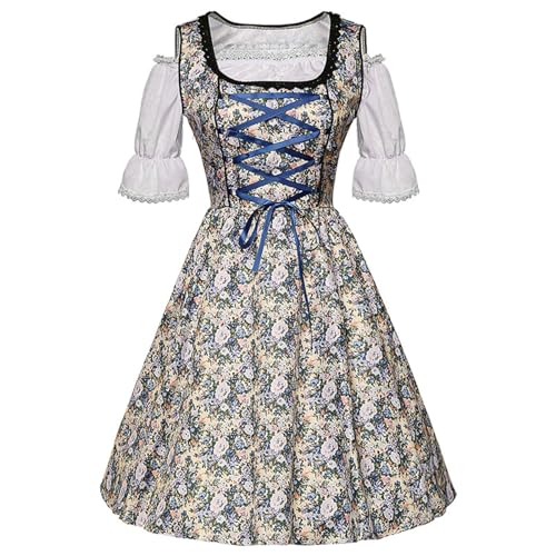Vestido tradicional tirolés con acabados elegantes y delantal de alta calidad 3