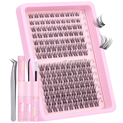 Lash Clusters Kit, Natural Wispy C Curl 8-16mm, 144pcs