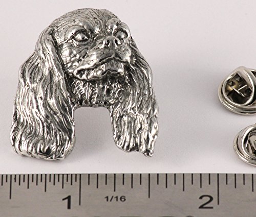 Cavalier King Charles Spaniel Pin, Pewter, D044, 1 1/4 Inches, Handmade in The USA, Cav King Gift, Realistic Dog, Metal, Lapel Pin, Hat Pins, Hat, Brooch, Gift, Over 90 Dog Breeds Available2