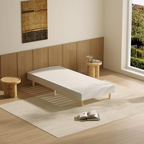 DEWINNER Sommier 90x190 | Sommier Tapissier | 14 Lattes | Sommiers à Lattes avec 6 Pieds pour Adulte | Hauteur du Cadre de Lit 29 cm | Lit 90 x 190 avec...