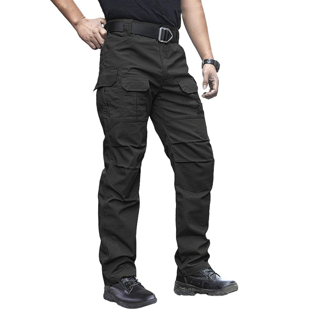 NAVEKULL Men's Outdoor Tactical Pants Rip Stop Lightweight Waterproof Military Combat Cargo Work Hiking Pants