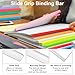 PATIKIL 20Pcs Binding Bars, 13x15mm Binding Bars Slide Grip 120 Sheets Capacity A4 Size Report Binder Presentation Binder for Study Office Report Cover Resume, Transparent White