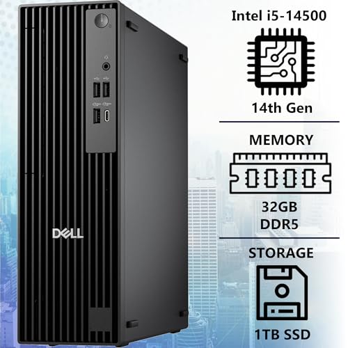 undefined Dell Pro Slim QCS1250 (Replaces Optiplex 7020 SFF) Intel 14-Core i5-14500, 32GB DDR5 RAM, 1TB SSD, RJ-45, DP Port, HDMI, Wired KB & Mouse, W11P, 3YR, Business Desktop の商品画像 1