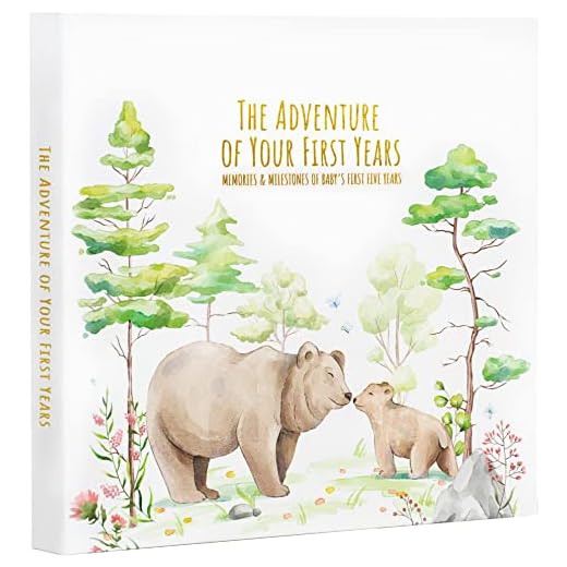 TrulyBaby Keepsake Baby Memory Book for Baby Boy or Girl - Timeless Baby Book for Baby's First 5 Years - Record Every Event from Birth to Age 5 - Gender Neutral Baby Scrapbook Journal Photo Album