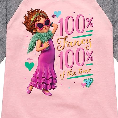 Disney Fancy Nancy - 100 Percent Fancy - Toddler and Youth Girls Raglan Graphic T-Shirt3