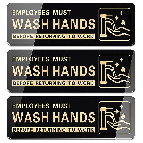 Affichage lavage des mains acrylique autocollant signalétique WC commerce
