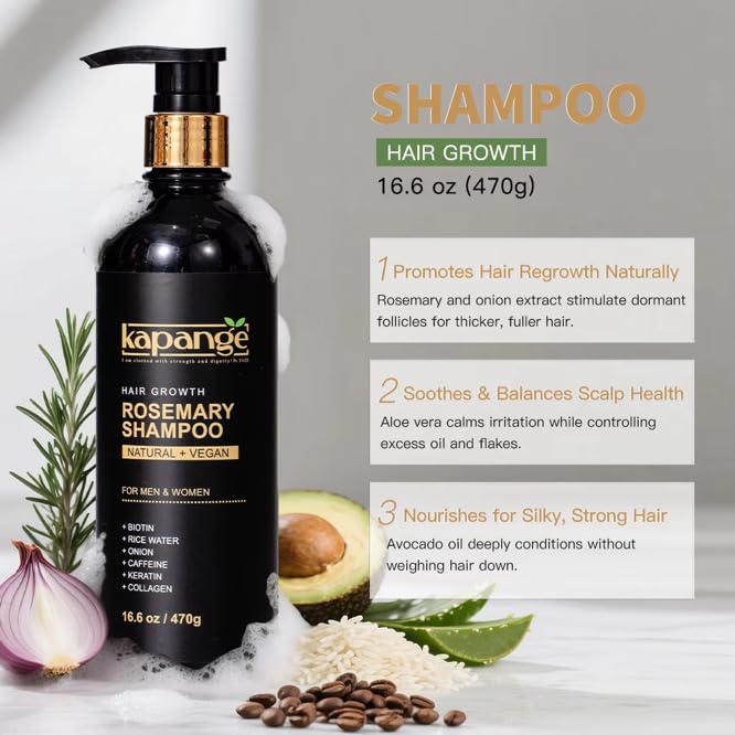 Rosemary Shampoo, conditioner, hair mask and oil set