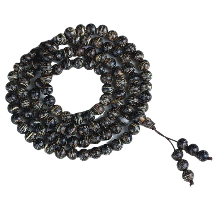 Bracelet en bois d'agar du Brunei sauvage : perles de prière d'exception