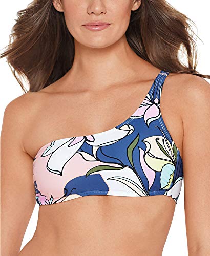 Salt + Cove Top de biquíni juvenil com estampa Spring Bloom, Multi, S