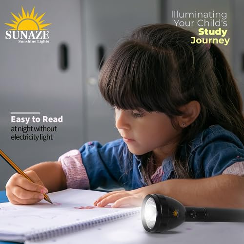 Image of Sunaze Rechargeable Emergency Led Torch Light /Flashlight with Lithium Battery 2 in 1 Torch with Back Light Lamp