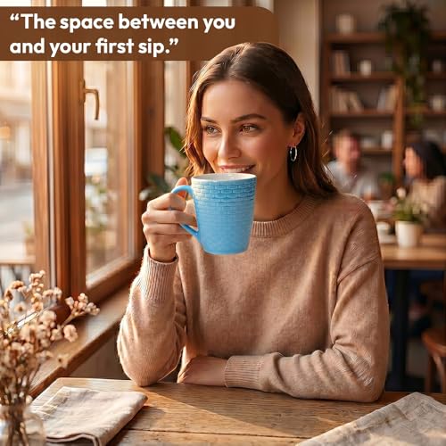 Image of U.P.C. Milk Mug Set of 2 | Ceramic & Bone China Coffee Milk Cups | Designer Printed Tea Coffee Mug Set | Large Capacity Milk Mugs | Microwave Safe Cup Set (UPC Milk-Mug-30)