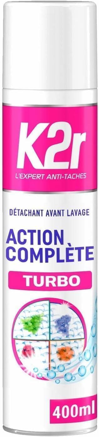 K2R - Détachant Avant Lavage Action Complète 400Ml - Lot De 2 - Vendu Par Lot