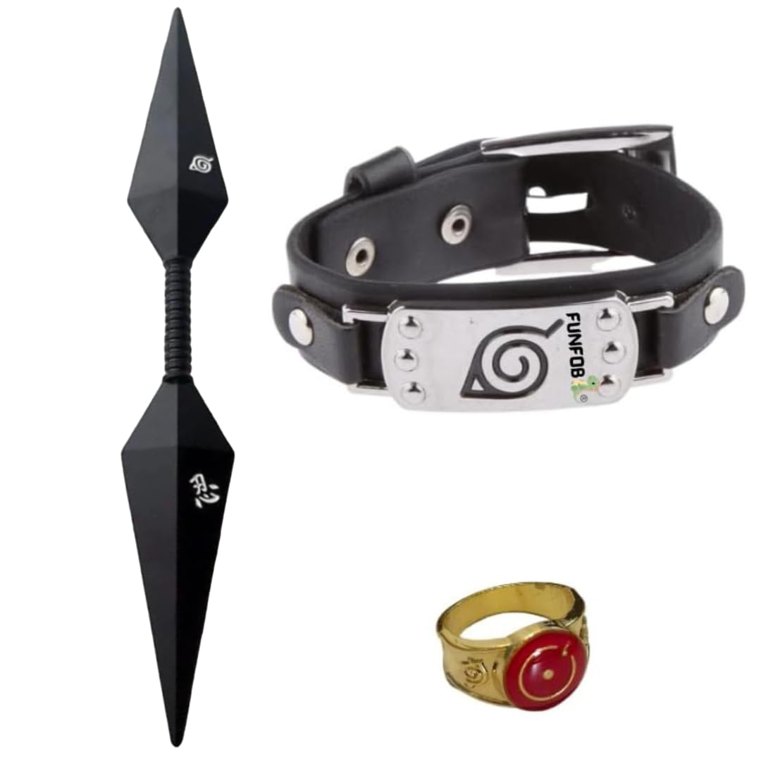 Funfob® Naru-to Bracelet Ring Pack of 3 Items for Anime Fans Anime Cosplay Accessories Collectible (Naru-to Cos 5) (B0CVN1YHR3) Amazon Price History, Amazon Price Tracker