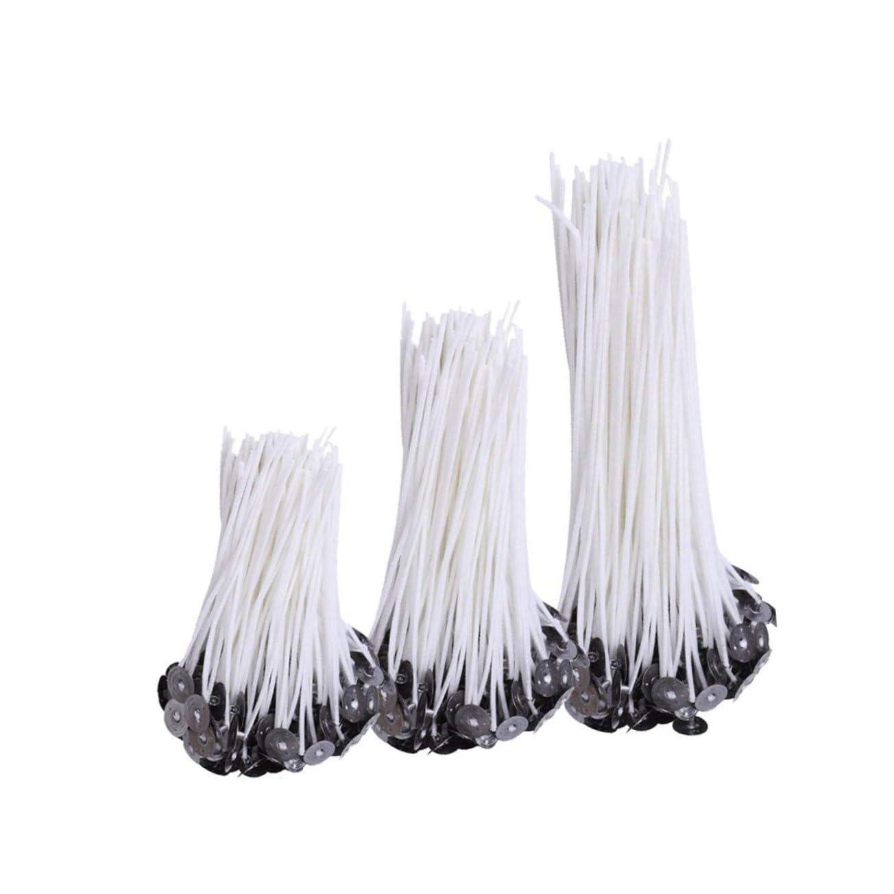 NUOBESTY DIY Candle Wick Core Pcs Cm Cm Cm Paraffin Wax Coated Waxed Sustainer Plate End to End Burn