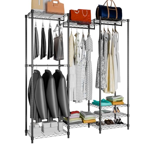 YVTCRTCW Portable Clothes Rack Max Load 900LBS | Heavy Duty Closet Wardrobe | 68.1' W x 14.6' D x...