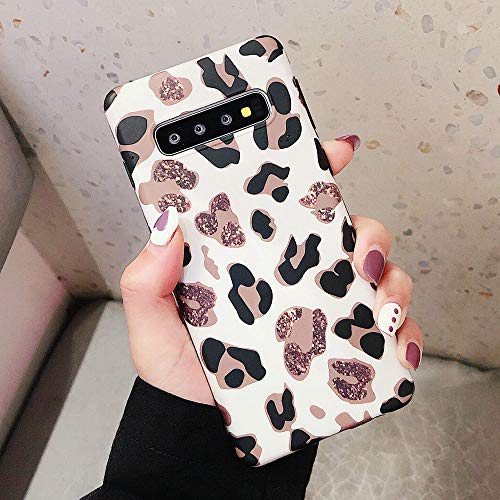 Coque pour Samsung Galaxy S10 Plus Silicone Motif Léopard TPU Souple Ultra Fine Antichoc Anti-Rayures Case Housse Case Cover pour Samsung Galaxy S10 Plus,04...