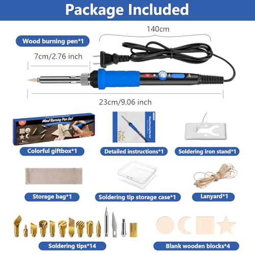 K KERNOWO Wood Burning Kit with 23pcs Tools