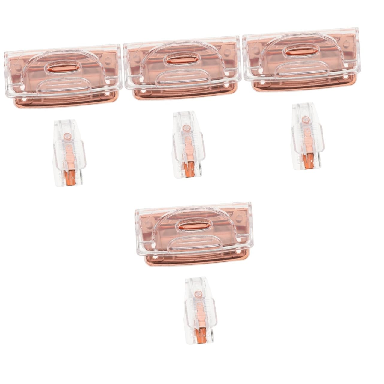 LALAFINA 4sätze Büro Roségold Locher Heftgerät Hochwertiger Locher Und Stabiler Heftgerät Für Präzise Büroarbeiten Elegante Büroaccessoires Für Stilvolle Arbeitsplätze