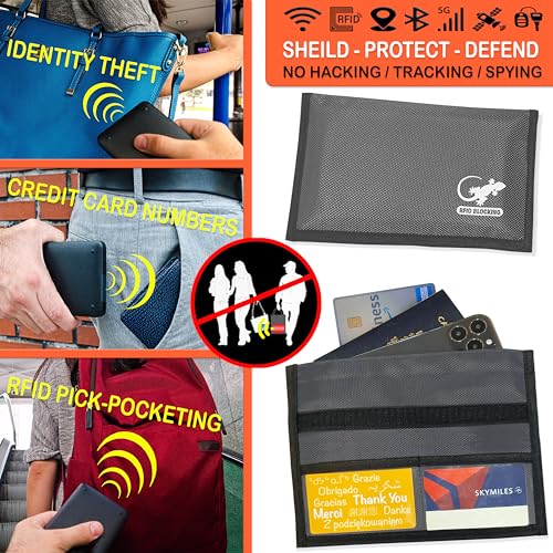 Image of Faraday Bag with Zipper Anti-Tracking GPS RFID Car Key Signal Blocker Wallet Shielding Pouch Protective Case for Cell Phone Car Key FOB, Data Privacy, Electronic Device Security (GRAY - NYLON)