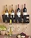 Metal Wall Mount Wine Bottle Rack: Hold Wine Corks & Wine Glasses by Besti
