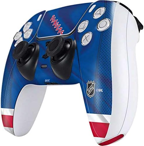 Skinit Decal Gaming Skin Compatible with PS5 Controller - Officially Licensed NHL New York Rangers Home Jersey Design