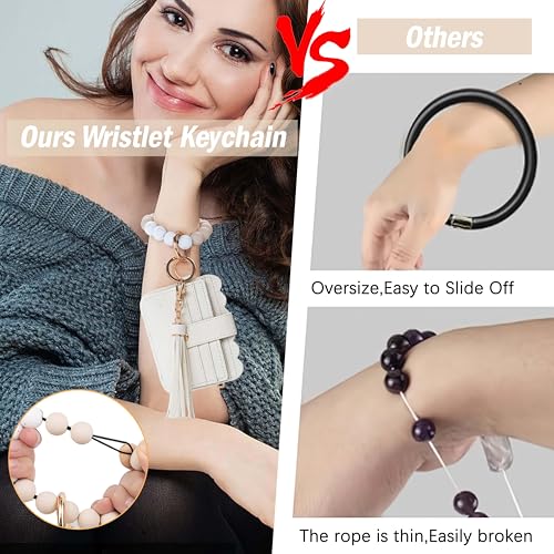 Image of Wristlet Wallet for Women with Keychain - RFID Card Holder Small Wallet Wristlet with Key Ring