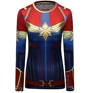 Cody Lundin Fitness Shirts voor dames, Surprise Captain Tops 3D-bedrukte compressietops, korte mouwen en lange mouwen, T…