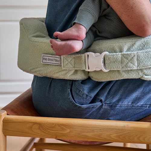 my brest friend deluxe nursing pillow cover - slipcovers for baby - adjustable fit easy care durable - nursing pillow not included spring green