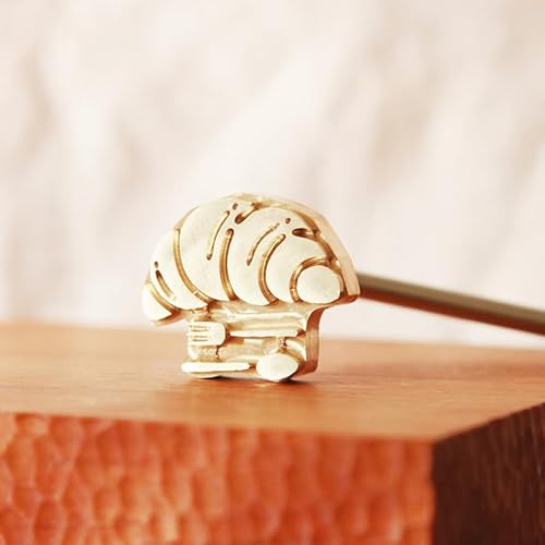 KUNNKENN 焼印 焼きごて クロワッサン パン 焼き印 No.07-WM|30X25MM|オリジナルデザイン 食パン 和菓子 まんじゅう 饅頭 どら焼き どらやき