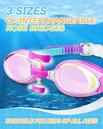 Victoper Kids Swim Goggles, 2 Pack Anti Fog&Uv Swimming Goggles For Child 3-15, No Leaking Swim Goggles For Boys Girls #TOP1