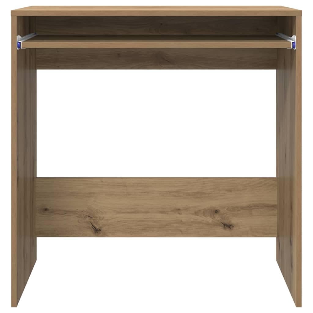 Tavolo per computer con mensola, rovere Artisan, 77,5 x 43 x 79 cm, materiale in legno, moderna scrivania per casa, ufficio, giochi, cameretta dei bambini, pratico spazio