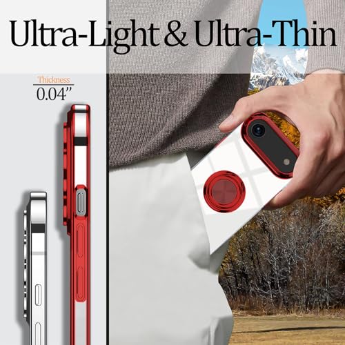 Coque iPhone 17 Air silicone rouge transparent de précision