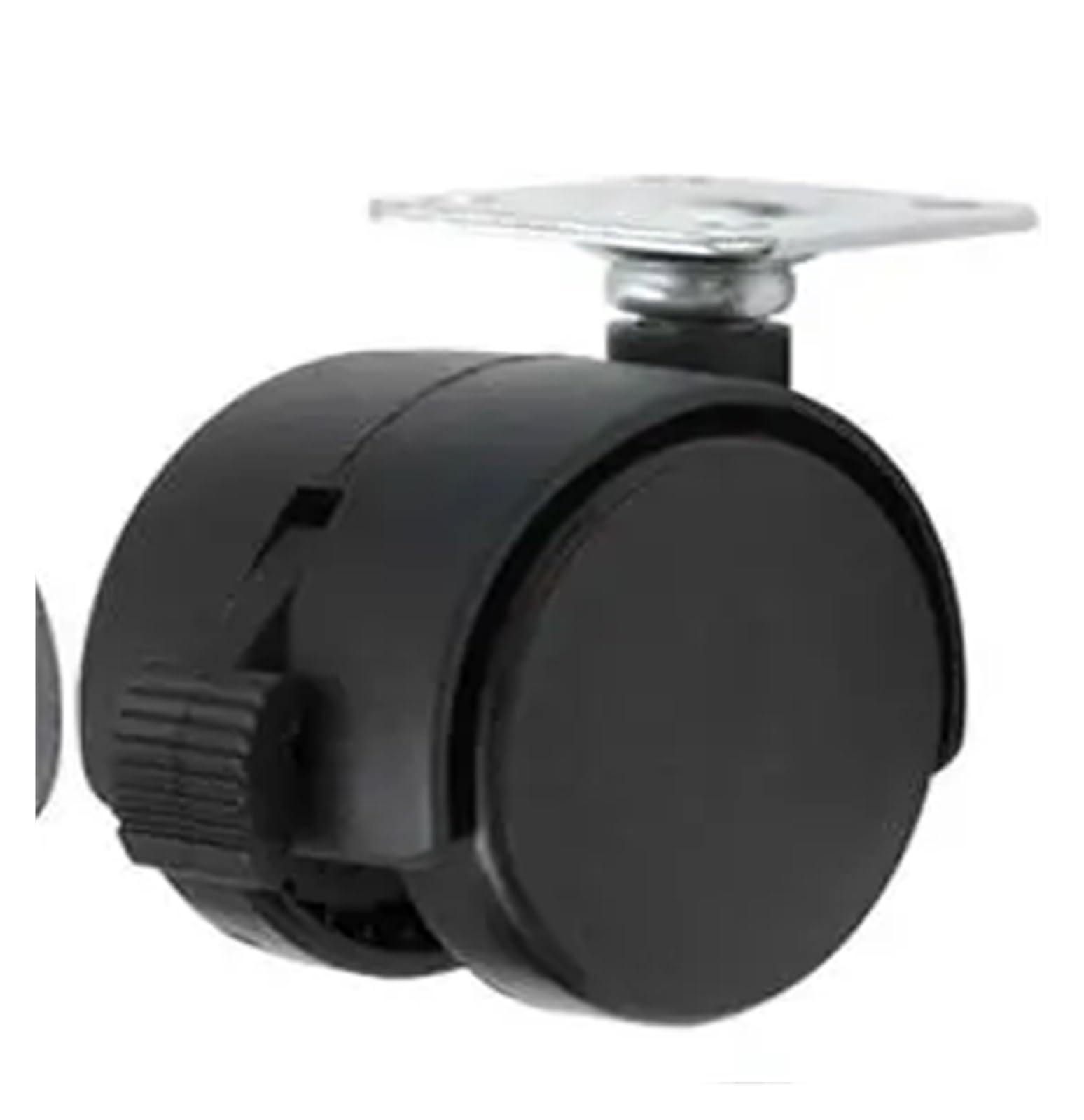 MXXDMOPD 4 Pieces/lot 1/1.5/2 inch casters Nylon Wheels Furniture with Brake Electric circlip Plastic(Flat- Brake,1.5-Inch)