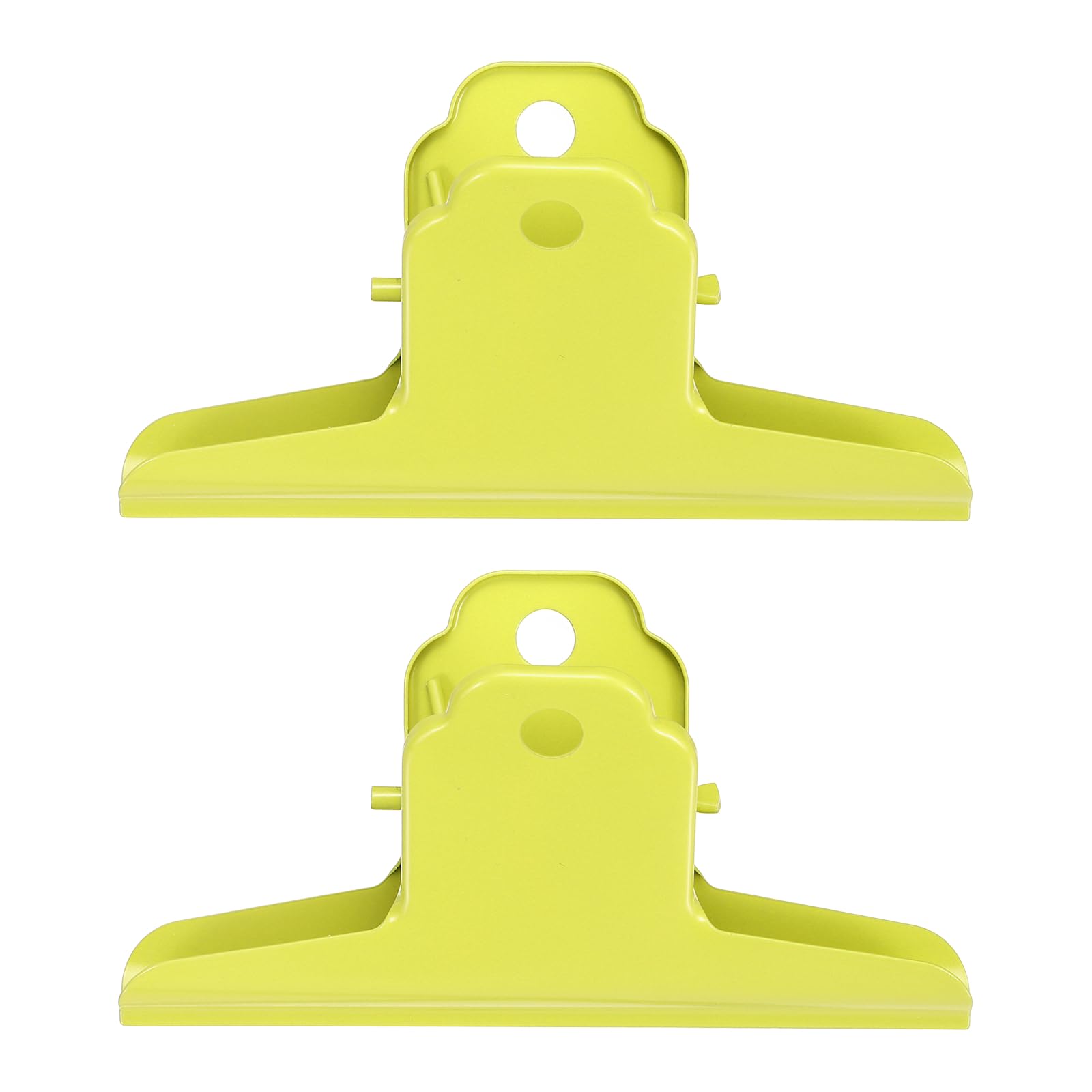 PATIKIL 2Pcs Extra Large Binder Clips, 3.9" Metal Chip Clips Paper Clamps Hinge Clamp for DIY Crafts, Paintings, Drawings, Photos, Snacks, Foods Home Office Supplies, Beige