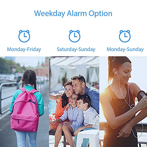 Danse Jupe 3" Alarm Clock Round Quartz Analog Desk Clock Vintage Silent Non Ticking Battery Operated For Bedroom Black #TOP6