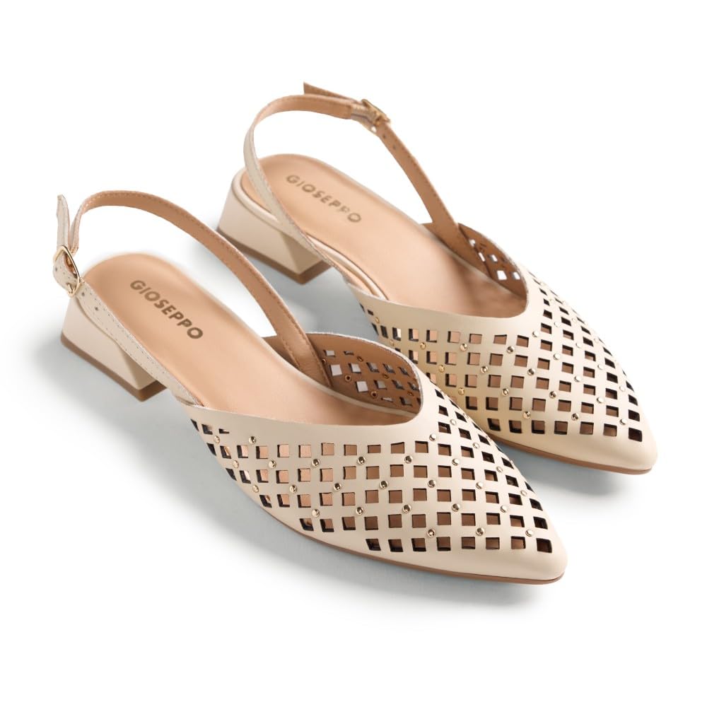 GIOSEPPO Women's Lagos T-Strap, Ivory White, 3.5 UK