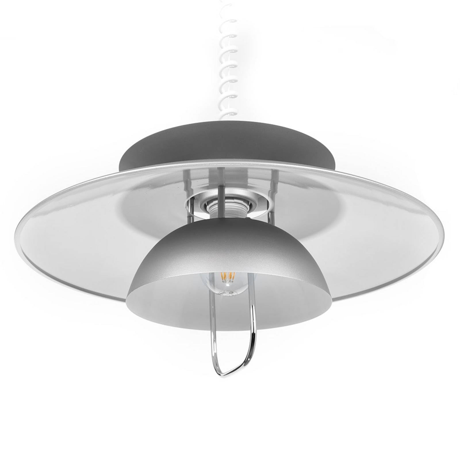Lindby Grey, White Ceiling Light Nadija Dimmable (Scandinavian) In Silver Made Of Metal For E.g. Kitchen (1 Light Source, E27) From Pendant Lighting Lamp Hanging Ceiling